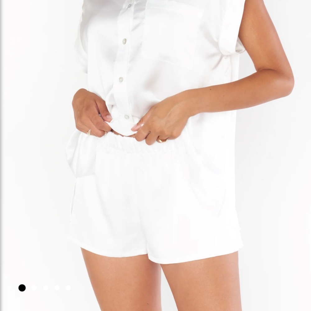 Show Me Your MuMu Ivory Glam Time Shorts